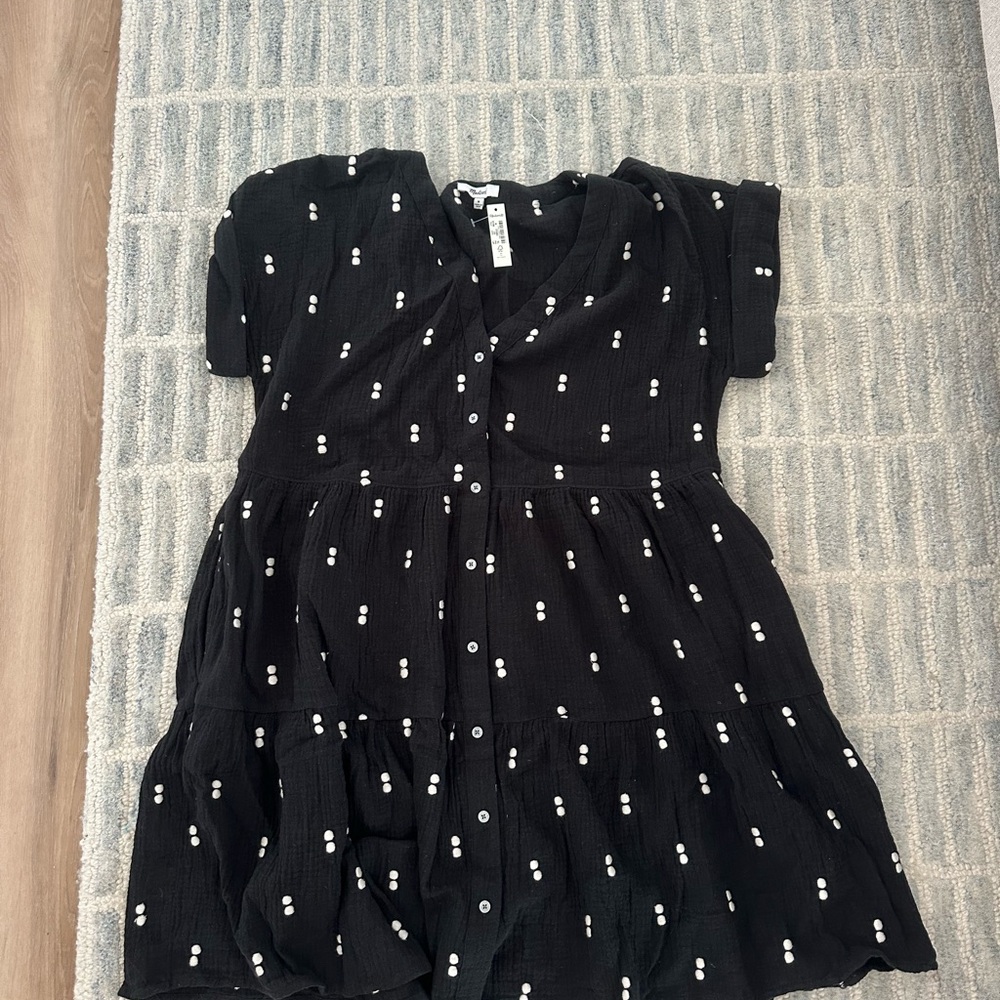 Madewell Black Printed Dress
